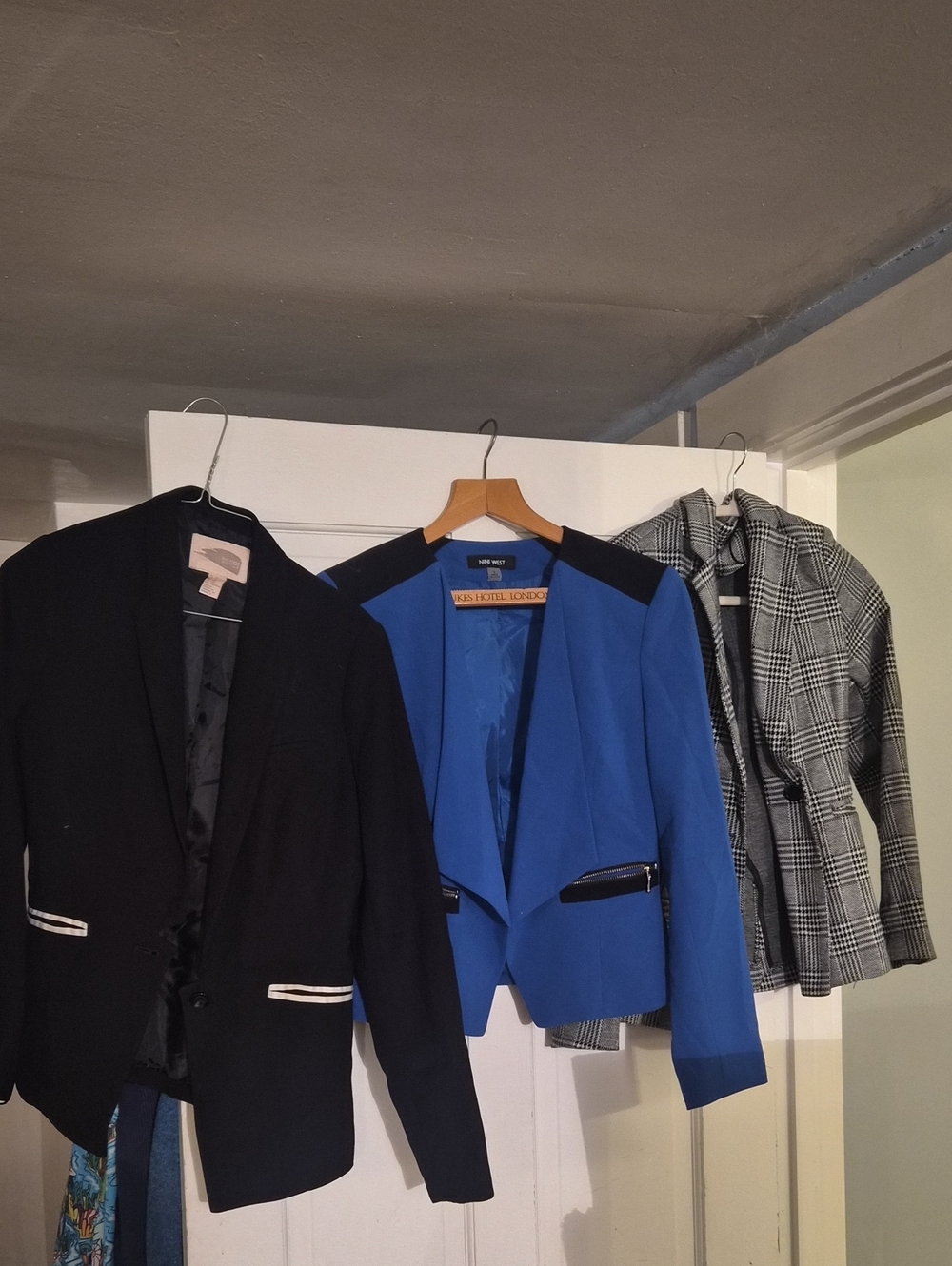 Bright Blue Blazer with Black Trim